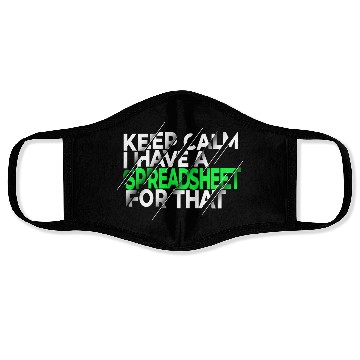 Discover Funny Excel Spreadsheets Lover 3 Face Masks