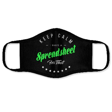 Discover Funny Excel Spreadsheets Lover 5 Face Masks