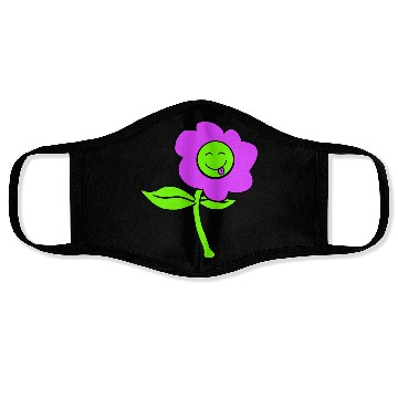 Discover Purple Flower Spring Summer Nature Funny Face Fun Face Masks