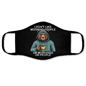 Discover Funny Bear Grizzly Face Masks