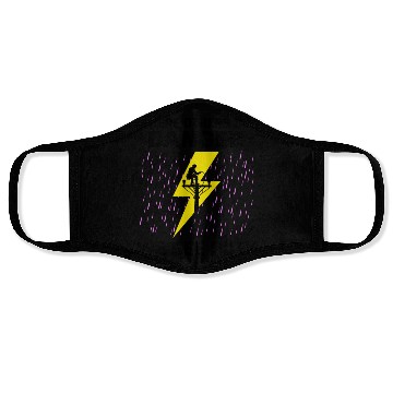 Discover Lineman Duty Danger Brave Dedicated Hero Face Masks