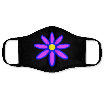 Discover Small Daisy Flower Purple Decorative Nature Design Face Masks