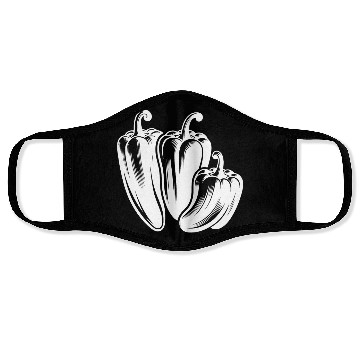 Discover Three Peppers Simple Vegetable Design Face Masks