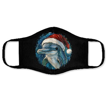 Discover Dolphins Christmas Face Masks