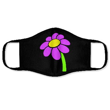 Discover Small Daisy Flower Purple Decorative Nature Design Face Masks