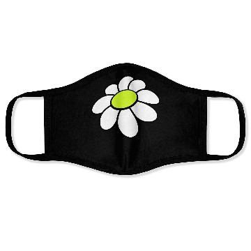 Discover Small Daisy Flower White Decorative Nature Design Face Masks