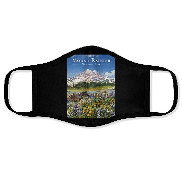 Discover Mount Rainier Paradise Meadows Face Masks