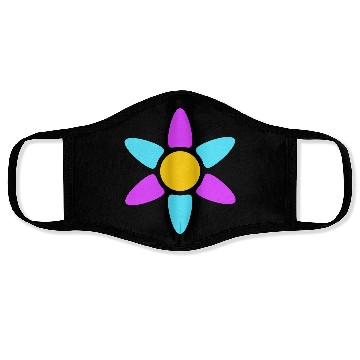 Discover Small Daisy Flower Decorative Yellow Purple Design Face Masks