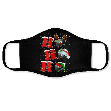 Discover Ho Ho Ho Billiards Santa Christmas Face Masks