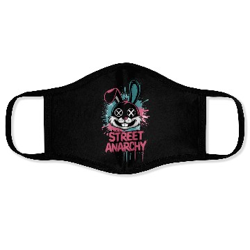 Discover Street Anarchy Graffiti Bunny – Edgy Street Art Face Masks