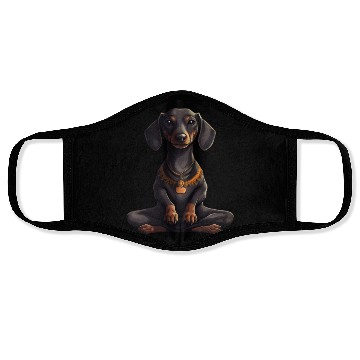 Discover Dachshund Yoga Face Masks