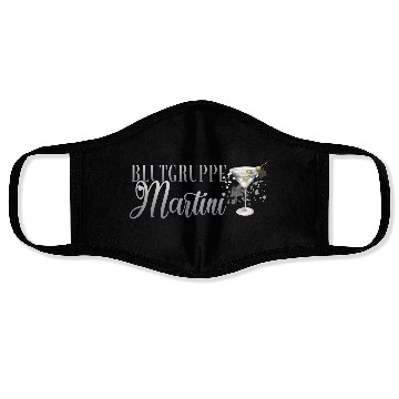Discover Blutgruppe Martini Cocktail Bartender Face Masks