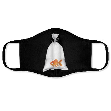 Discover fish in a bag Face Masks