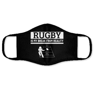 Discover Rugby Is My Break From Reality Funny Rugby Player Face Masks