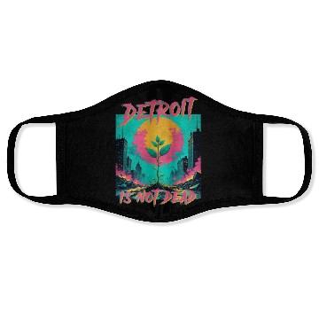 Discover Detroit is not dead vintage retro punk Face Masks