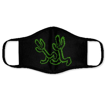 Discover 2 Happy Cacti Race Legs Run Fast Two Friends Team Face Masks