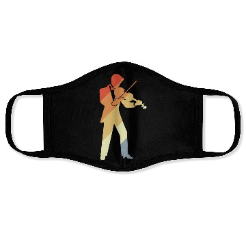 Discover Retro Violin Boy Graphic Face Masks