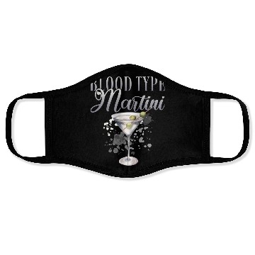 Discover Blood Type Martini Cocktail Bartender Face Masks