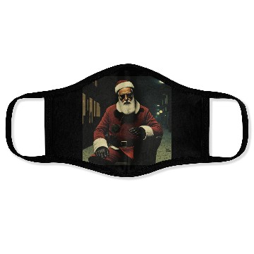 Discover Santa Goes Cyberpunk Face Masks