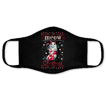Discover Playful cat in a stocking - Ugly Christmas Style Face Masks