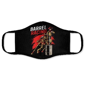 Discover Horse Riding Cowgirl Barrel Racing Rodeo Face Masks
