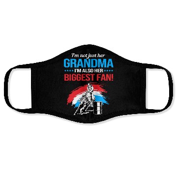 Discover Grandma Biggest Fan Barrel Racing Grandma Face Masks