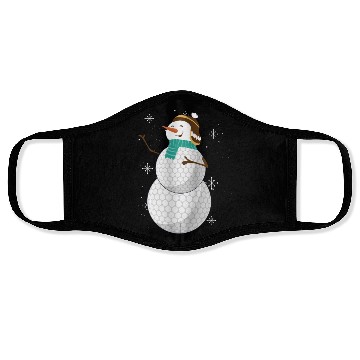 Discover Snowman with Golf Ball Body and Winter Charm Face Masks