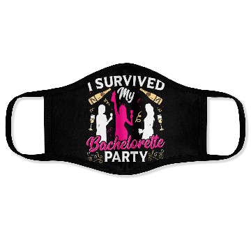 Discover Bridal Party Wedding I Survived My Bachelorette Face Masks