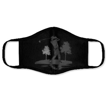Discover Golfer Graphic Face Masks