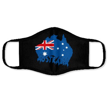 Discover Aussie Flag Map Face Masks Design