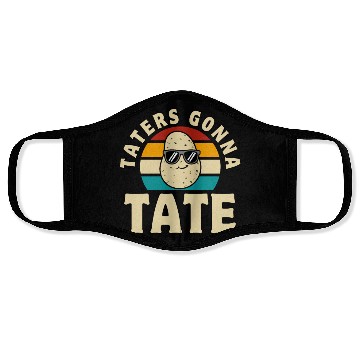Discover Retro Vintage Taters Gonna Tate Humor Face Masks