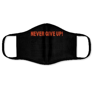 Discover Motivational "Never Give Up" Korean Typography Face Masks