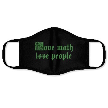Discover Love math love people Face Masks