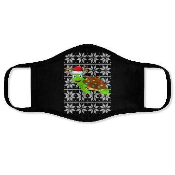 Discover Sea Turtle Christmas Lights Face Masks