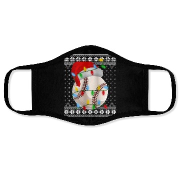 Discover Baseball Christmas Face Masks