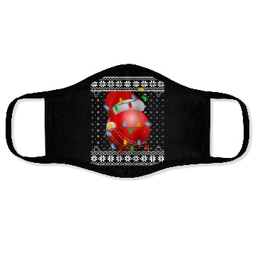 Discover Cricket Ball Christmas Face Masks