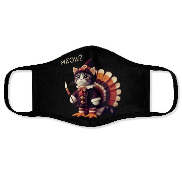 Discover Thanksgiving Cat Fake Cat Meow Face Masks
