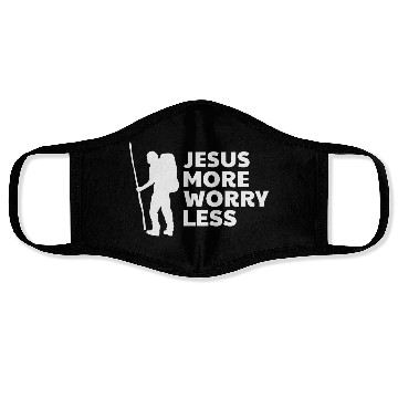 Discover Hiking - Jesus More, Worry Less Face Masks