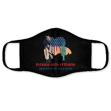 Discover Blessed with Freedom and a little Wild West Face Masks