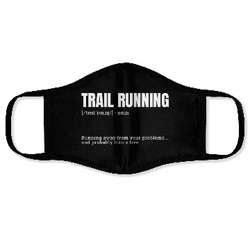 Discover Funny Trail Running Running Into A Tree Face Masks