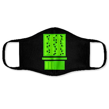 Discover Cactus Cacti Retro Video Game Pixel Flower Pot Face Masks