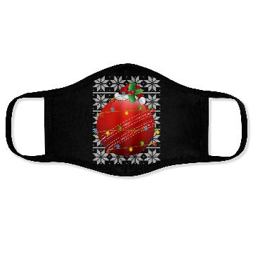 Discover Cricket Ball Santa Face Masks