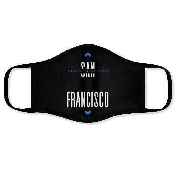 Discover San Francisco, Romantic Getaway Face Masks