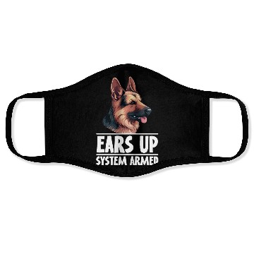 Discover Ears Up System Armed German Shepherd Dog Face Masks