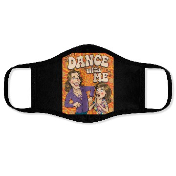 Discover Dance with Me Groovy 70s Retro Funky Psychedelic Face Masks