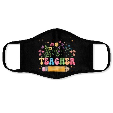 Discover Teacher Wildflowers Face Masks