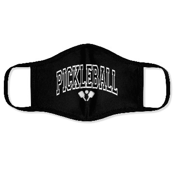 Discover Pickleball Arched Design with Paddles Face Masks