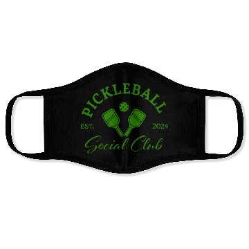 Discover Pickleball Soociial Clubb Established 2024 in Green Face Masks
