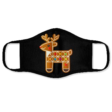 Discover Reindeer in gingerbread design for Christmas Face Masks
