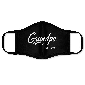 Discover Grandparents Grandpa Established 2019 Grandfather Face Masks